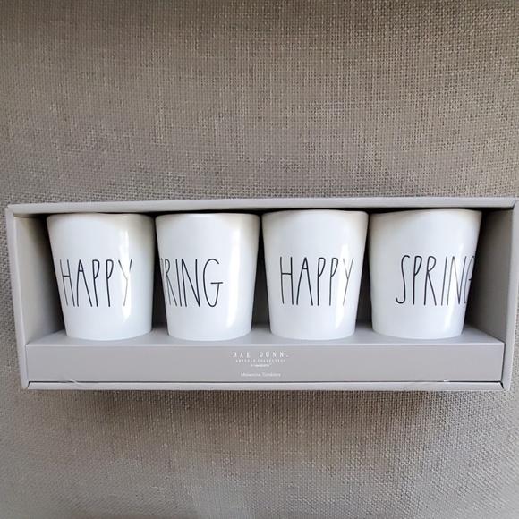 Other - Rae Dunn Happy Spring Set Of 4 Cups